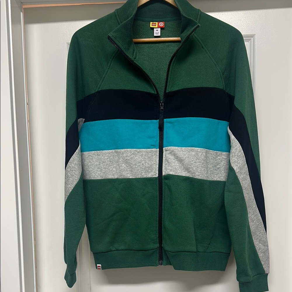 LEGOS X TARGET - Green and Blue Striped Men's Sweater